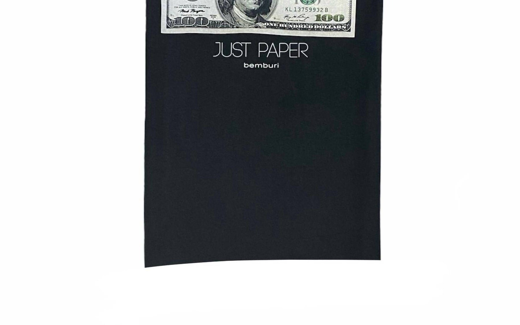 Herren T-Shirt aus Papier in Schwarz