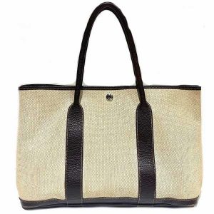 Hermes Canvas Leder Garten Party pm Tote Tasche