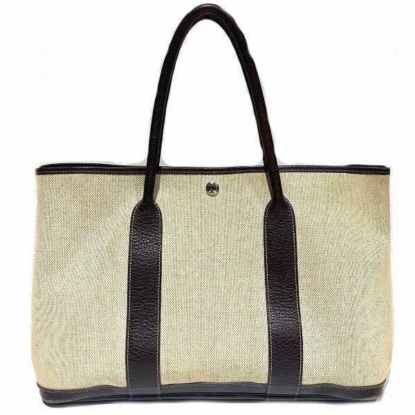 Hermes Canvas Leder Garten Party PM Tragetasche