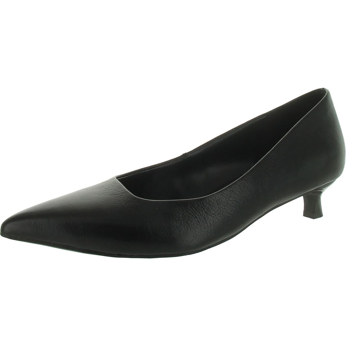 Natalia Leder Spitze Zehen Kitten Absatzschuhe
