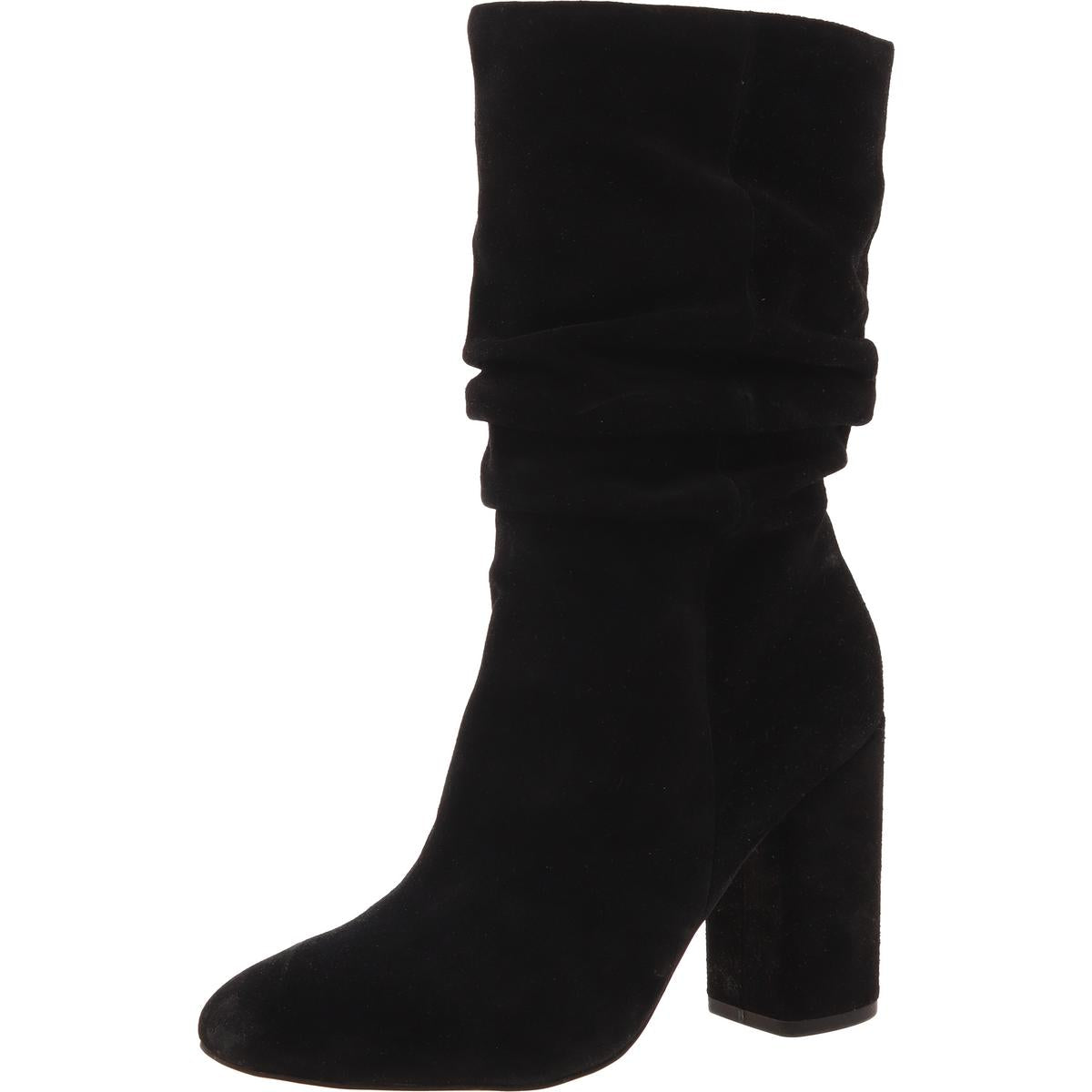Halbhohe Stiefel aus massivem Wildleder