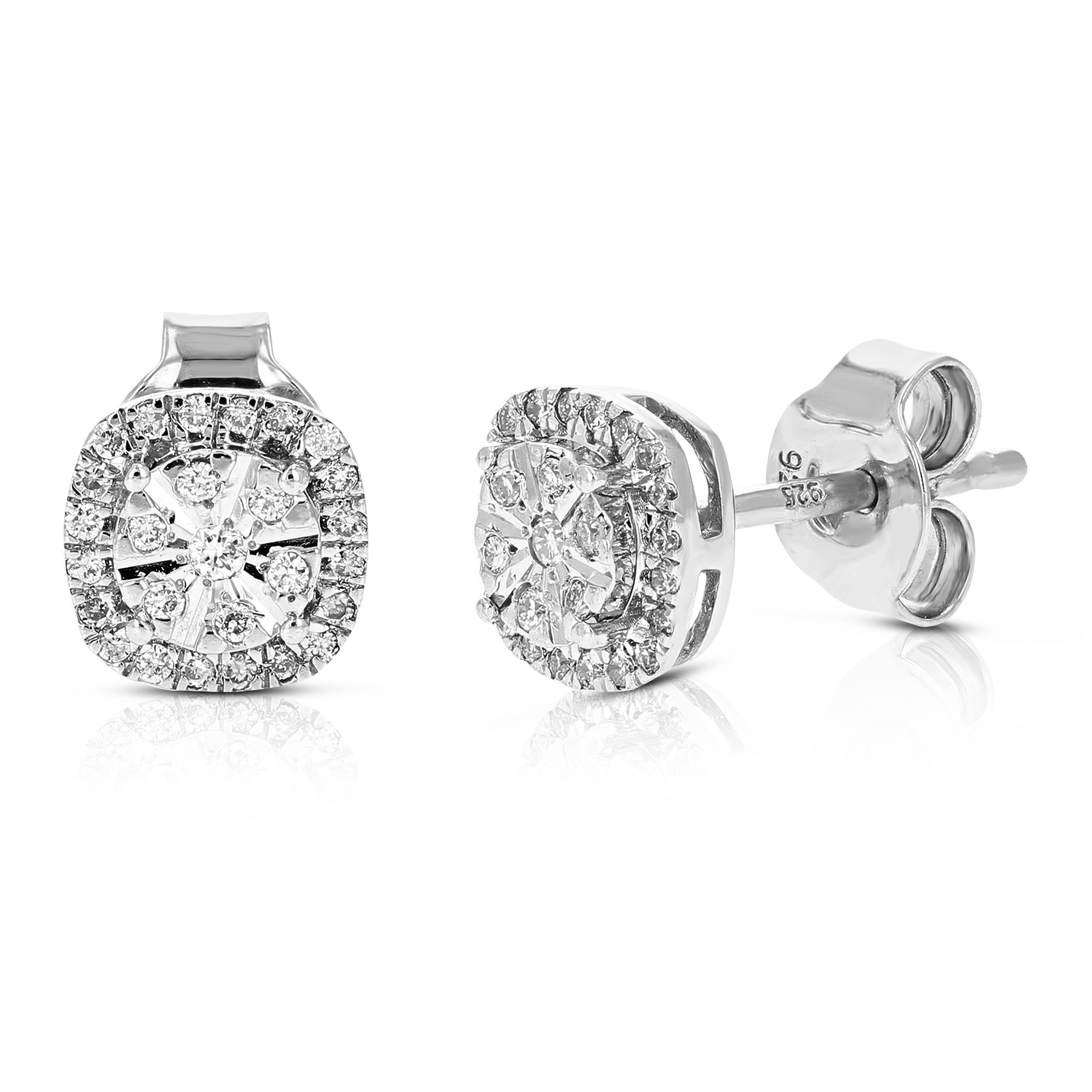 1/5 cttw Diamant Ohrstecker für Damen, Runde Lab gewachsen Diamant Ohrringe in.925 Sterlinng Silber, Zinke Einstellung, 1/4 Zoll