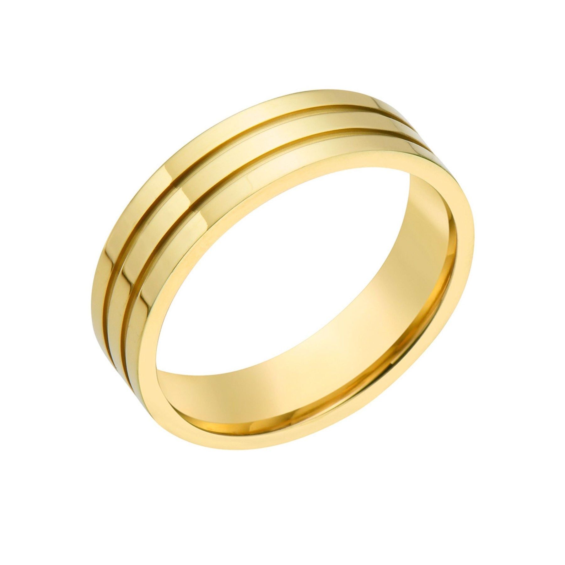 Herren Wasserdicht Three Line Band Gold