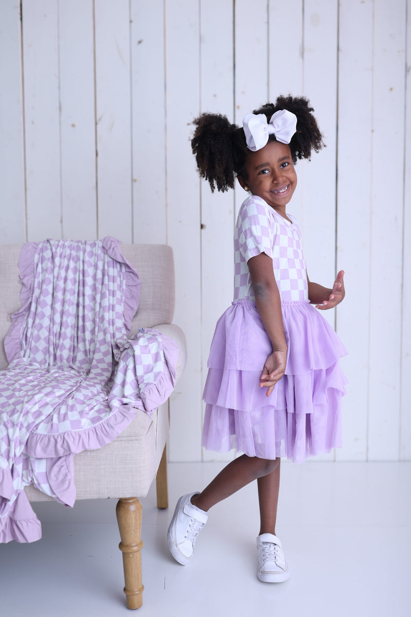 PERIWINKLE CHECKS DREAM TUTU KLEIDUNG
