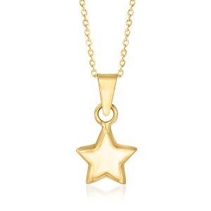 RS Pure Von Ross-Simons 14kt Gelbgold Stern Anhänger Halskette