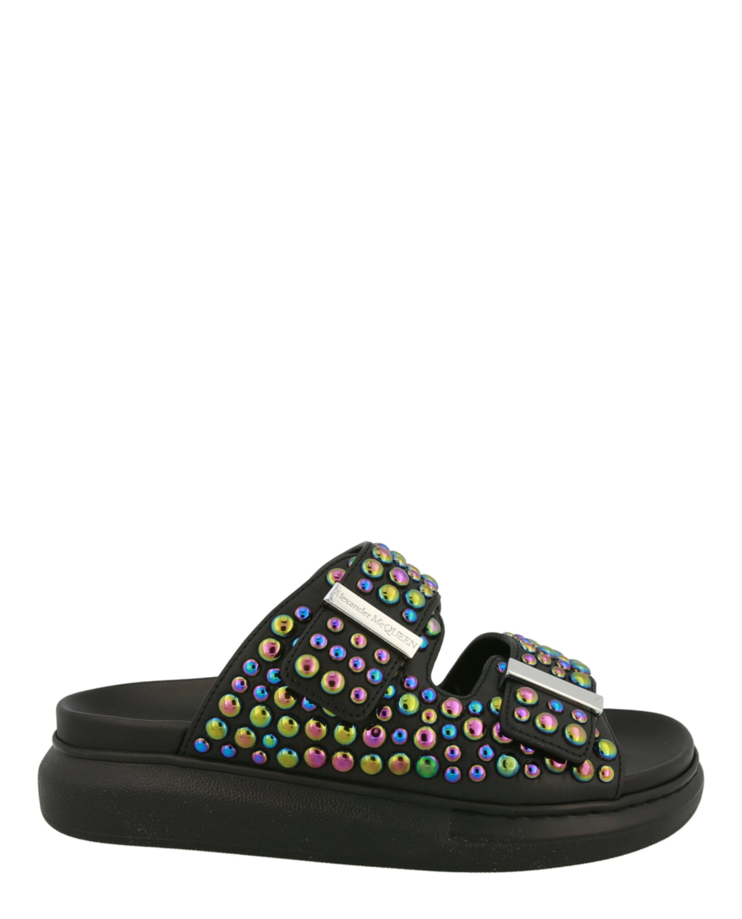 Oversize Slide Sandale mit Nieten