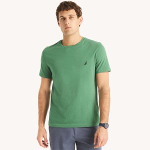 Nautica Herren soliden Rundhals-T-Shirt 7785119318076