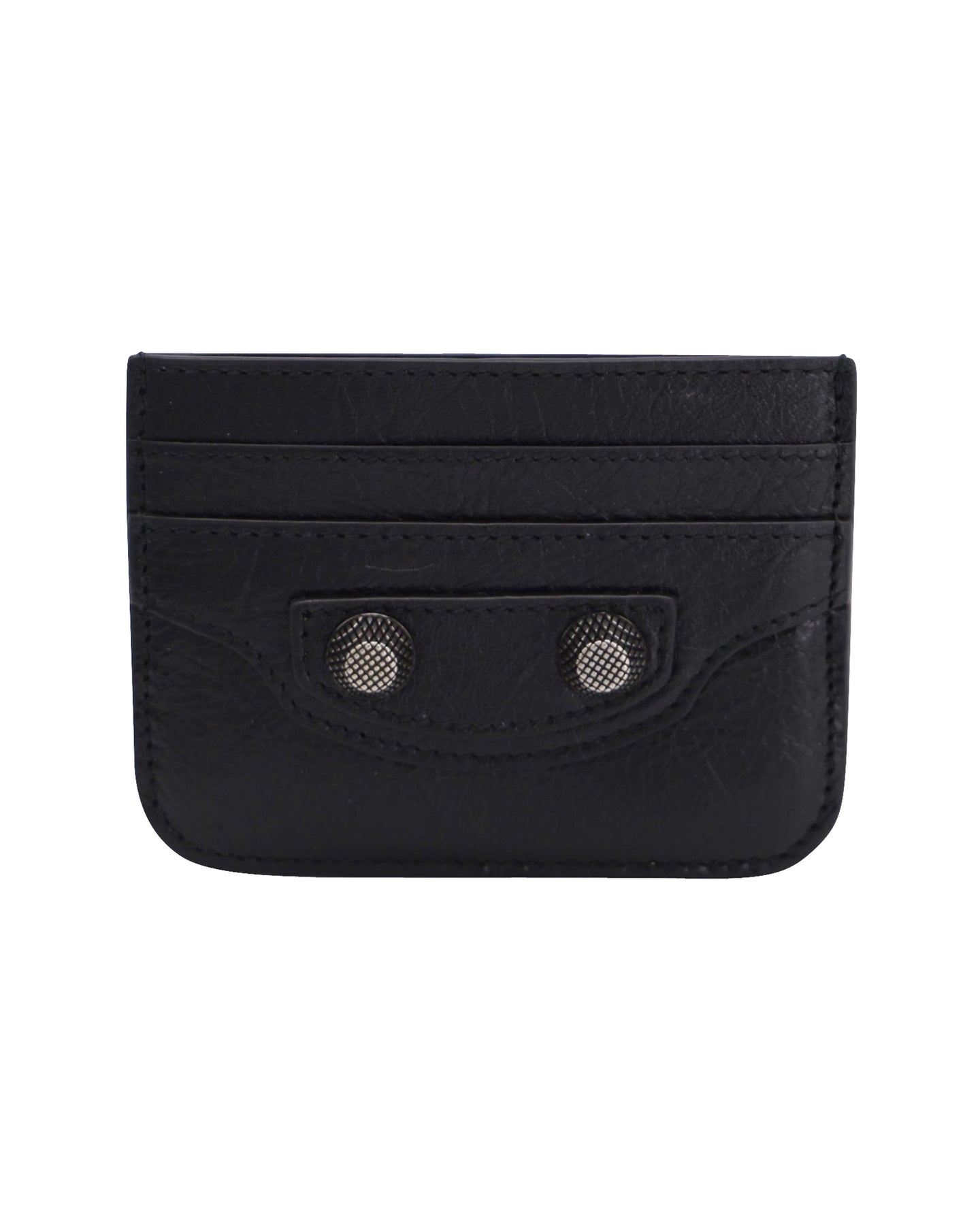 Balenciaga Le Cagole Kartenhalter aus schwarzem Lammleder