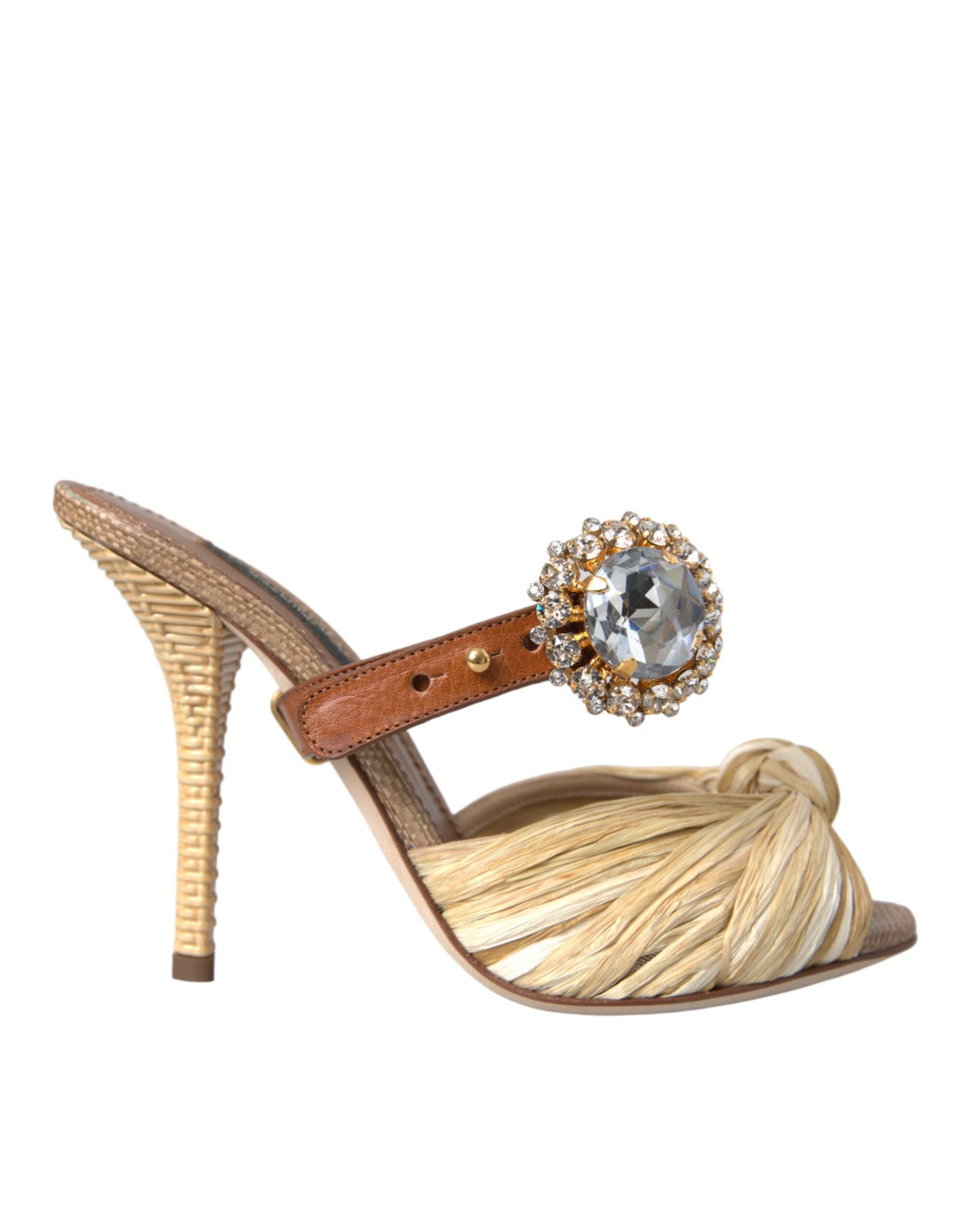 Dolce & Gabbana Mehrfarbig Kristall Slides Ferse Sandale Damenschuhe (Vorbesitz)