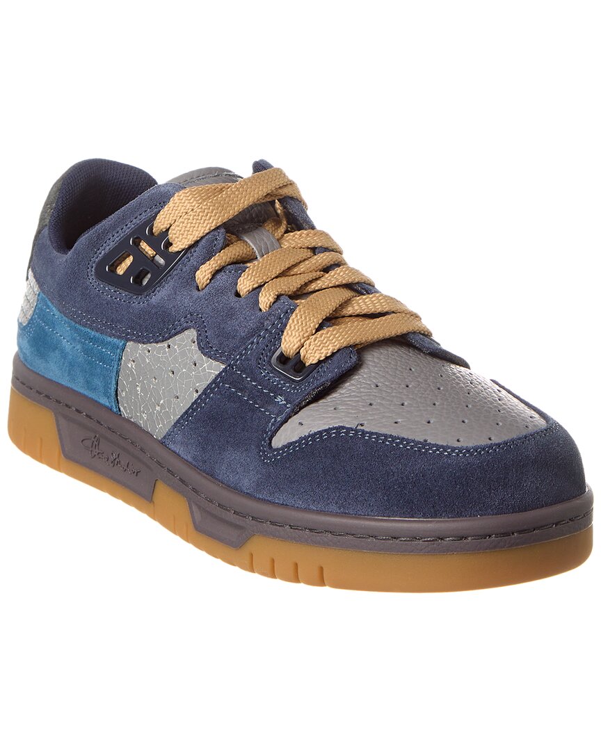 Acne Studios Niedriger Sneaker aus Fuzzy Leder und Wildleder