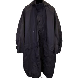 Balenciaga Knopf vorn Kapuze Oversize Jacke aus schwarzem Polyester