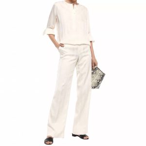 Windsor Bluse in Natur Weiß