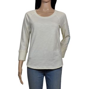 James Perse Elfenbein-Kalifornien Langarm-T-Shirt