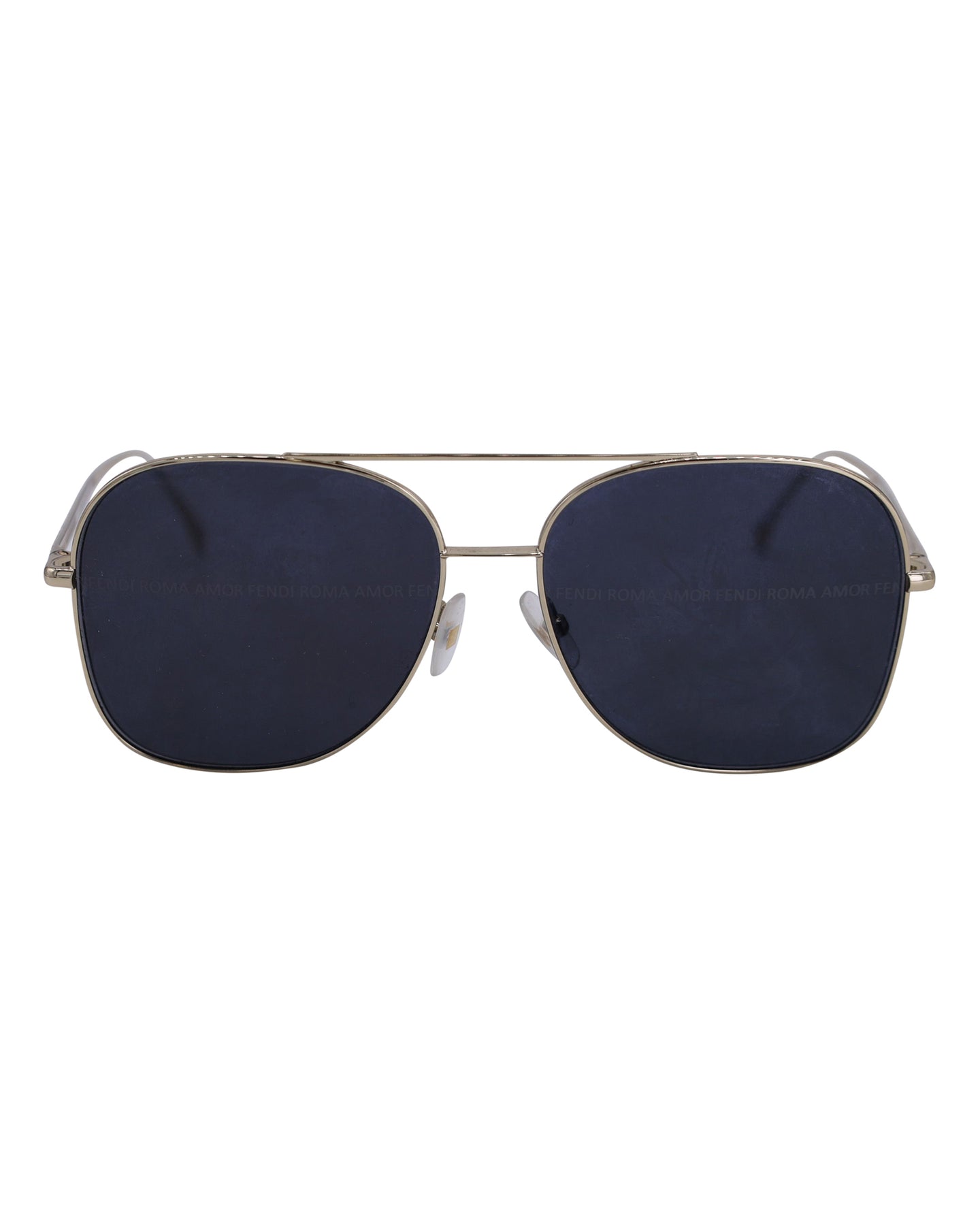 Fendi FF 0378 Roma Amor Aviator Sonnenbrille in Gold Metall