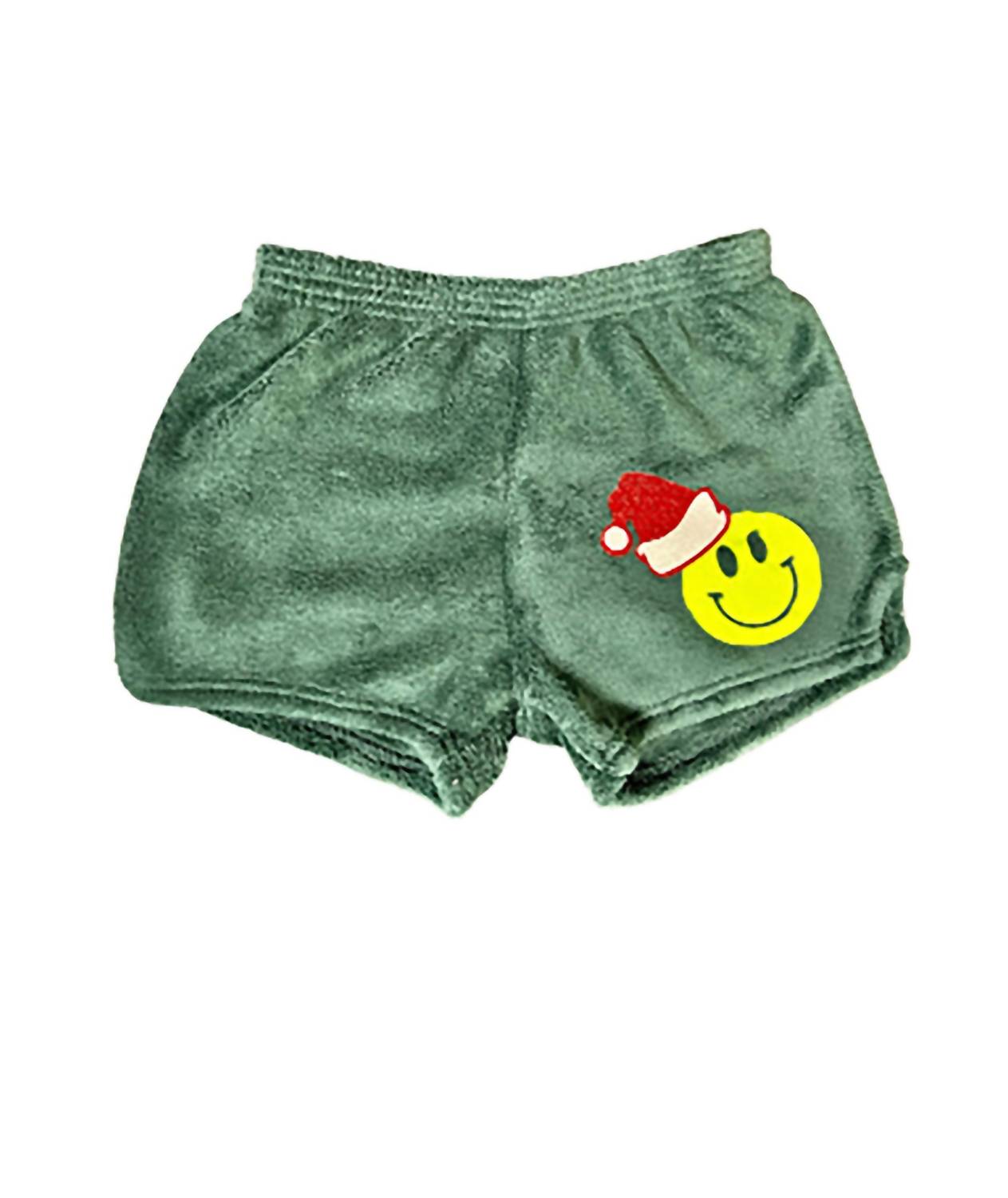 Mädchen Smiley Santa Hut Shorts in grün
