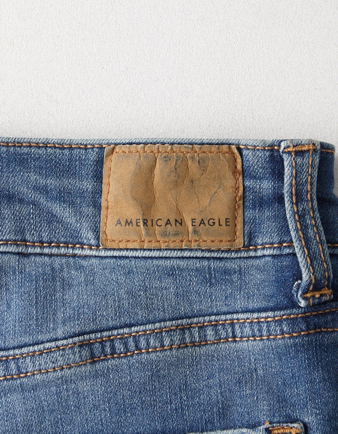 High-Waisted Denim kurz Kurzarm