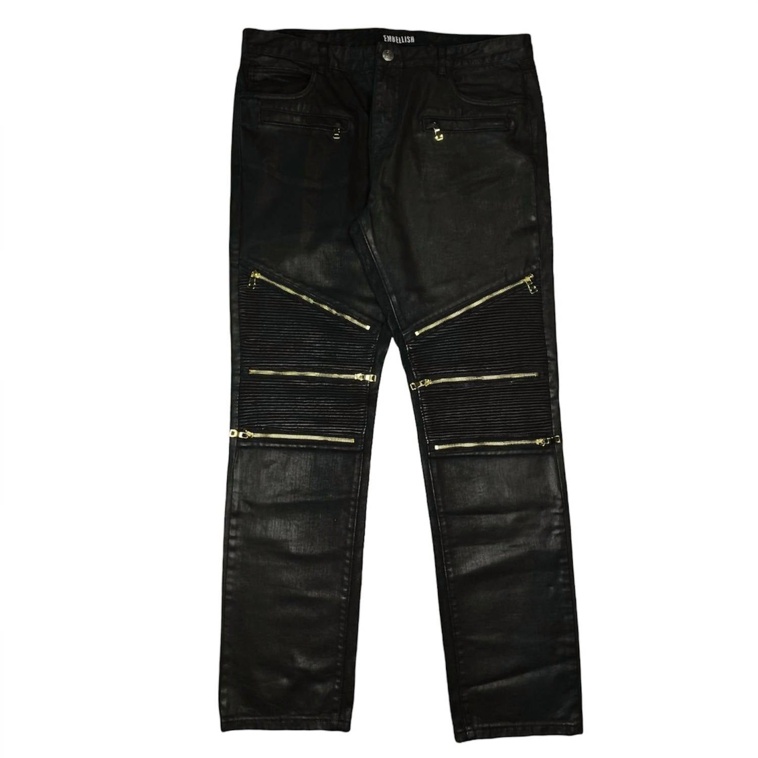 Herren Moto Jean In Schwarz/Gold