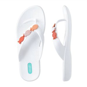 Damen Bodie Flip Flops in Salz/Guava 7733851029564