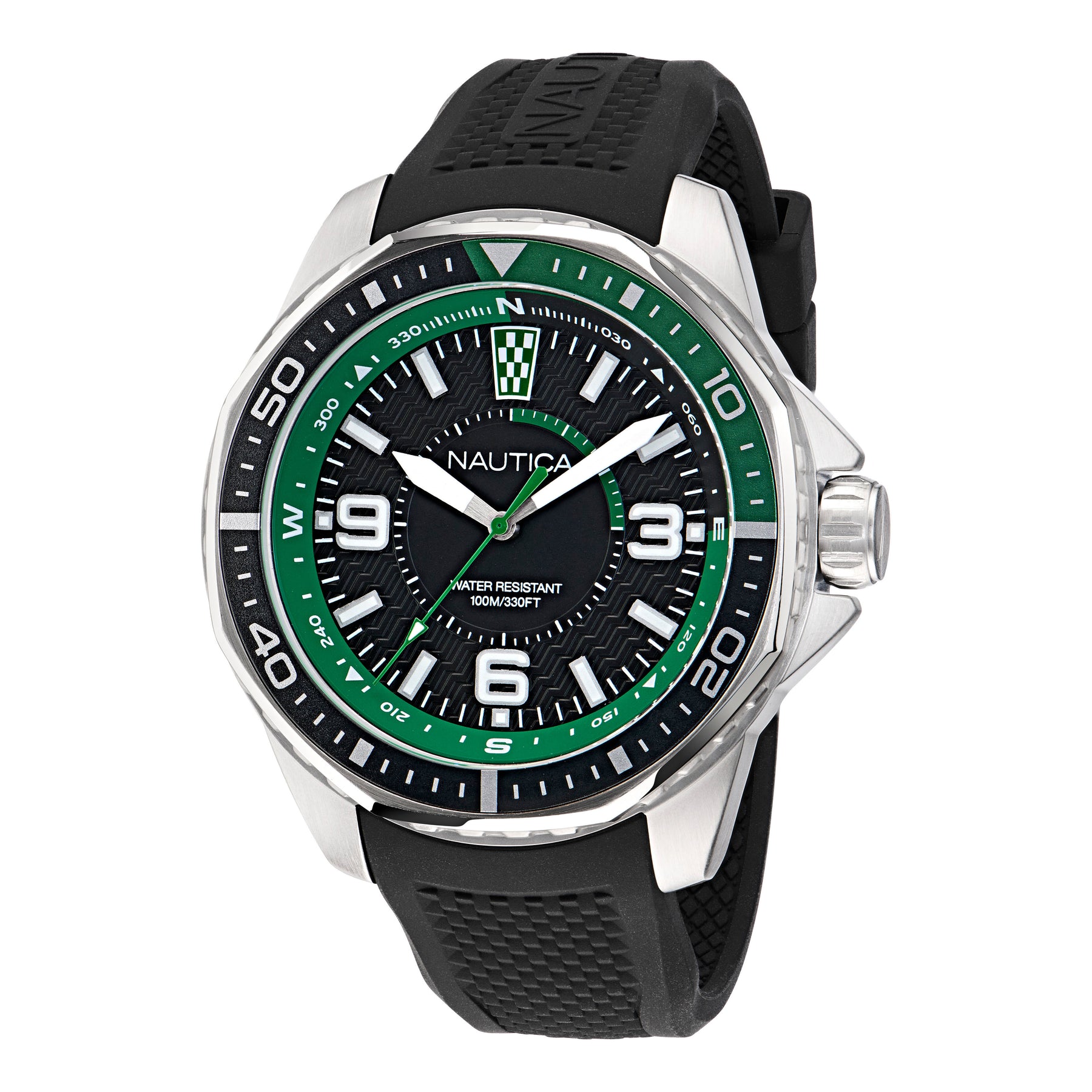 Nautica Herren Koh May Bay 3-Hand Silikonuhr