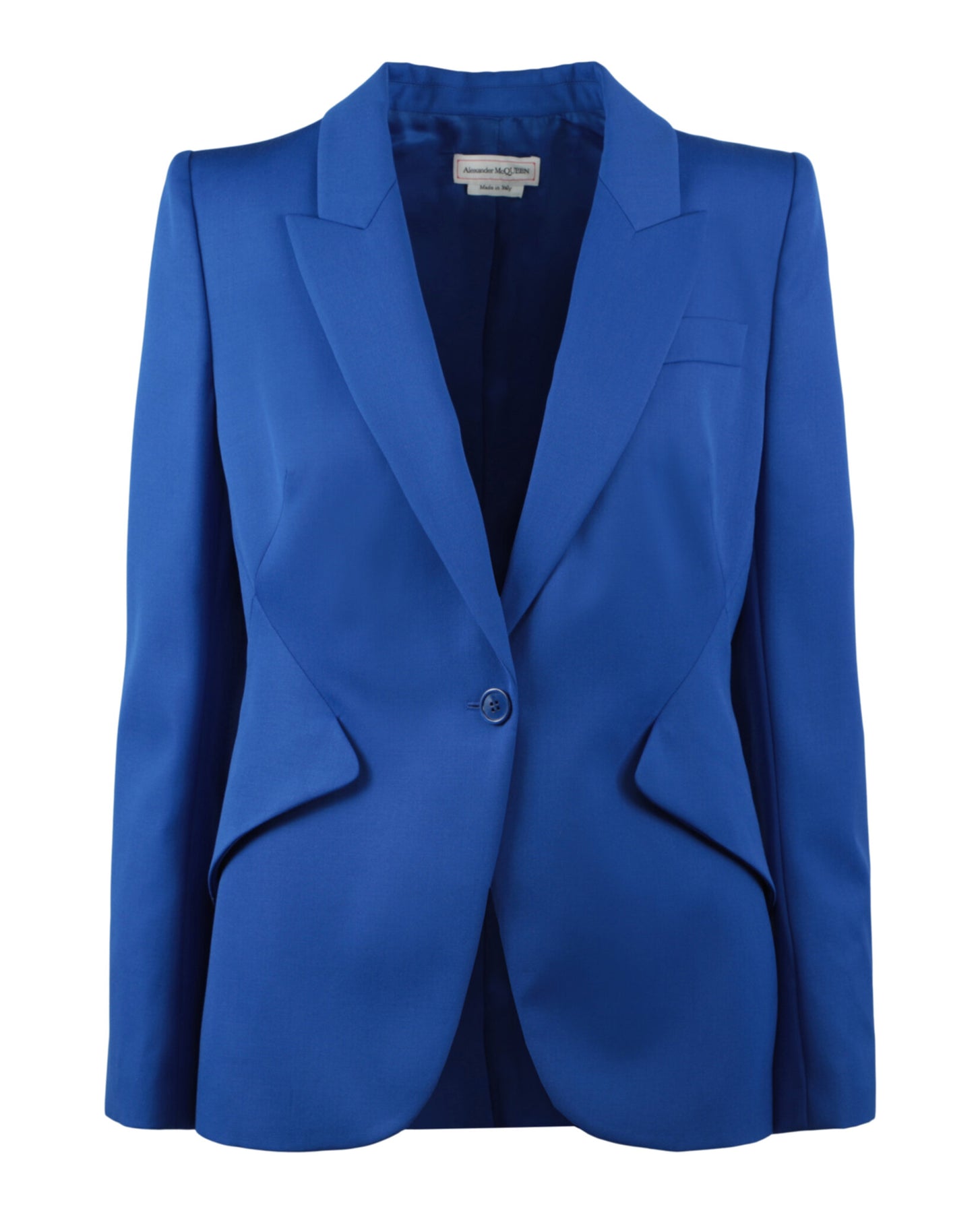 Gepolsterte Schulter One-Knopf Jacke
