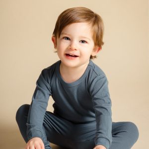 Cadet (blau) gerippt Langarm PJ's