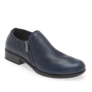 Damen Autan Zip Loafer In weich Ink Leder