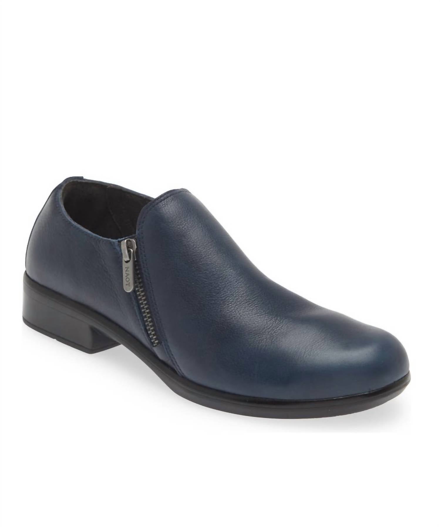 Damen Autan Zip Loafer In weich Ink Leder