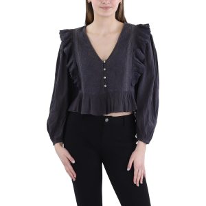 gestickte Baumwollbluse