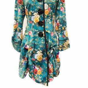 Button Down Kleid Mantel in Türkis