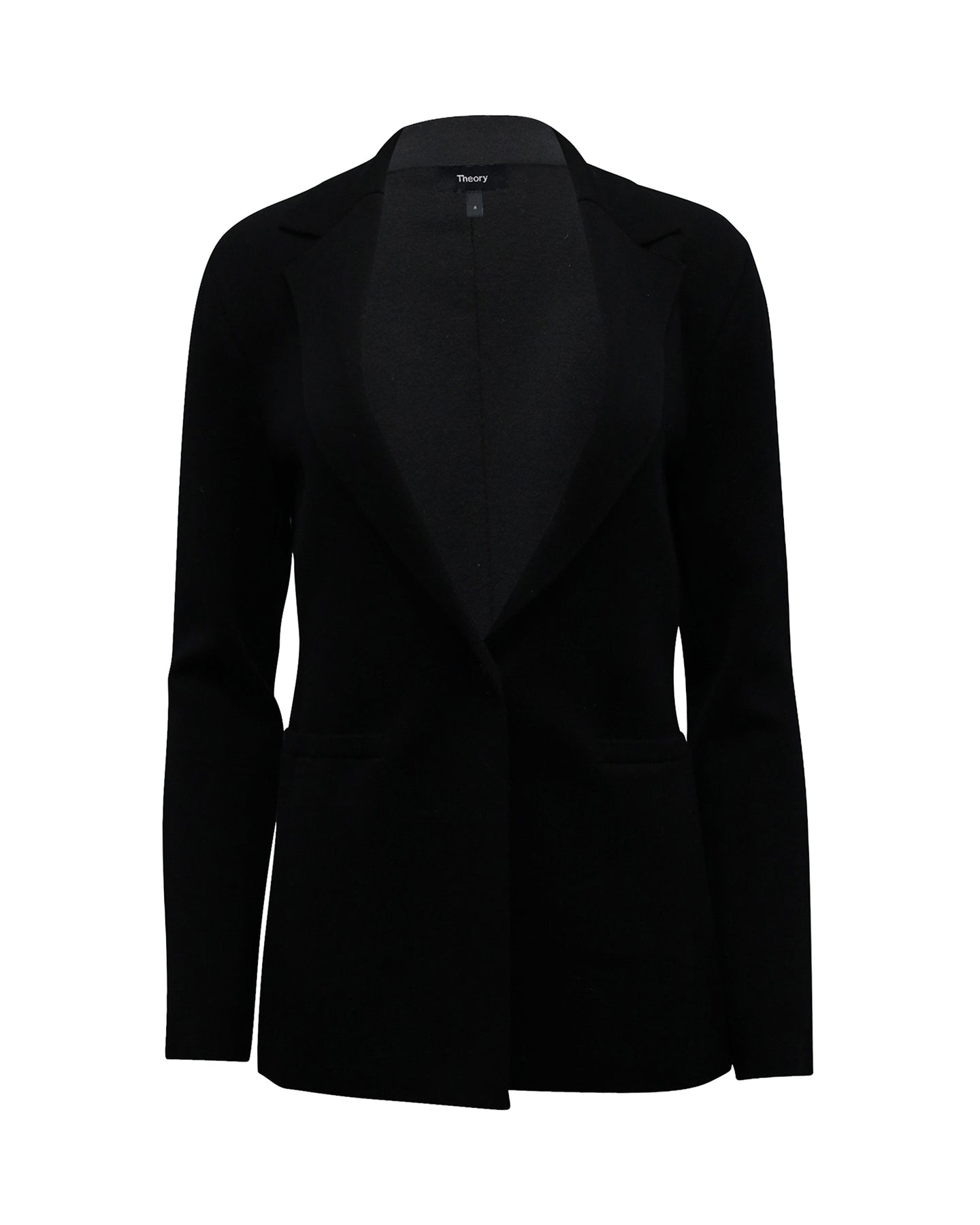 Theory Etiennette Blazer aus schwarzer Wolle
