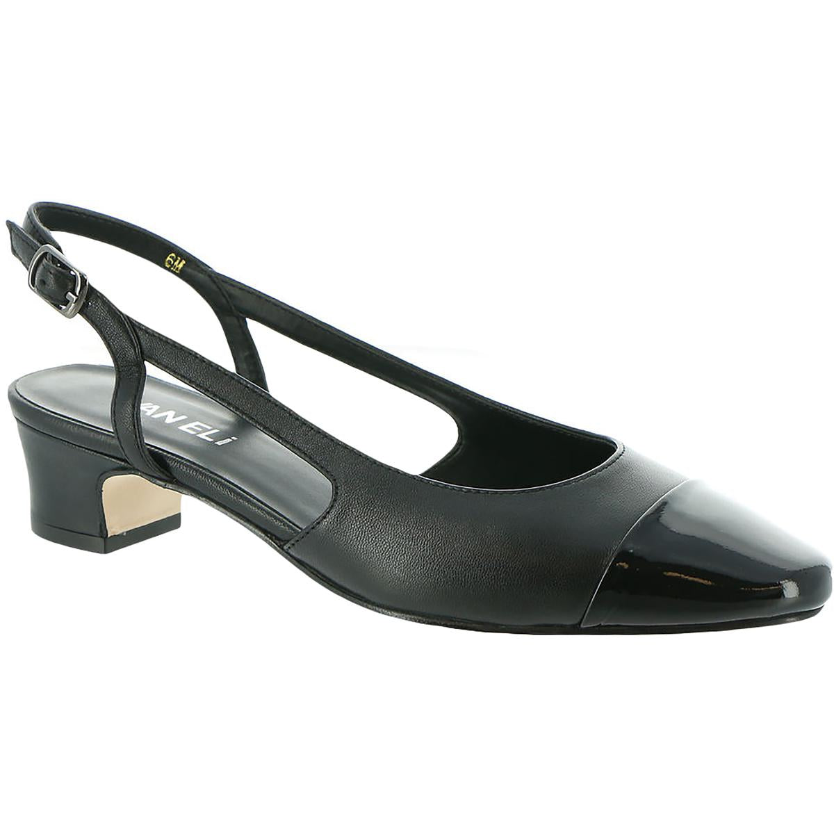 Leder Lack Slingback Absatzschuhe