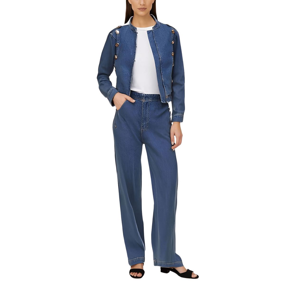 Plus Bestickte Jeans mit breitem Bein