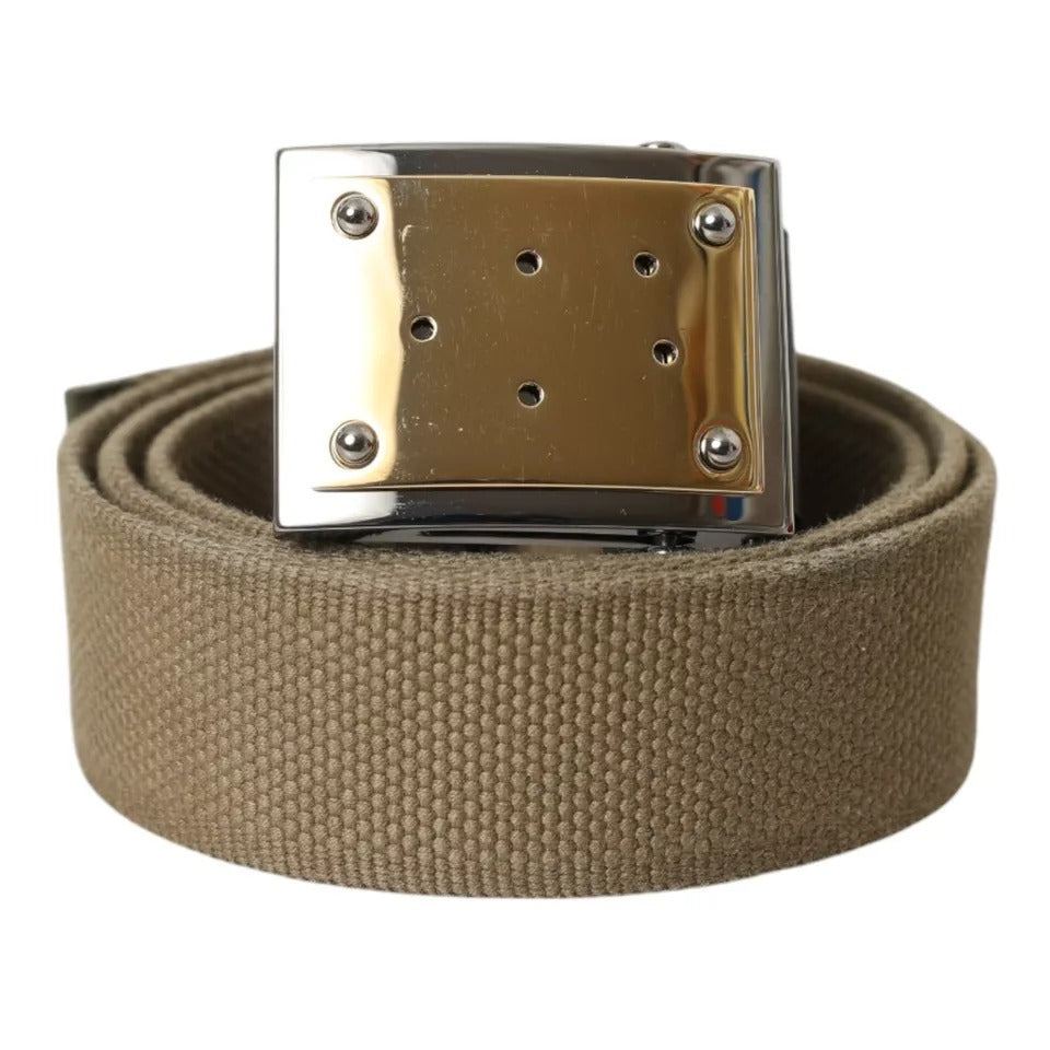 Dolce & Gabbana Canvas quadratisch Metal Buckle Herren Gürtel (vorbestellt)