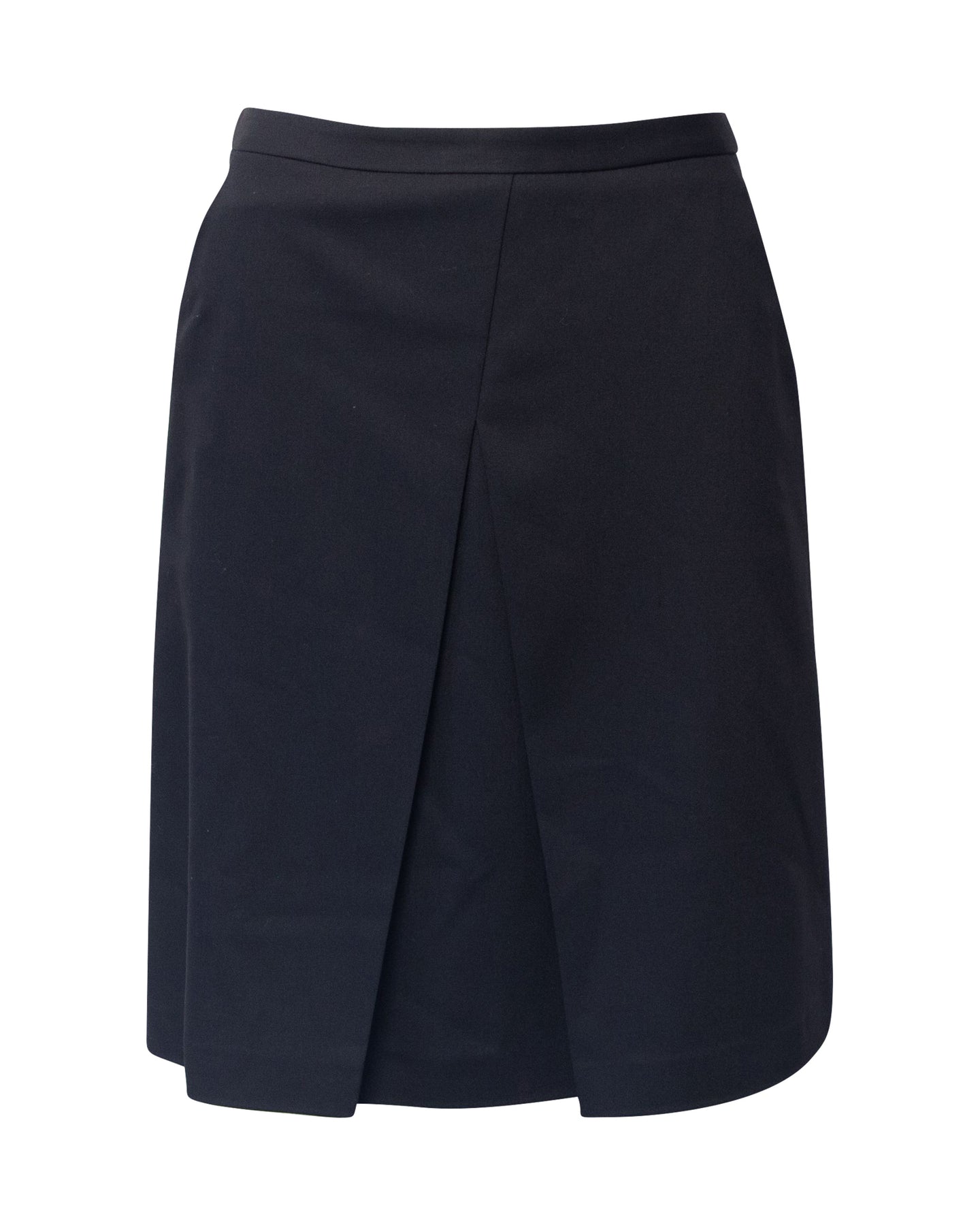 Jil Sander A-Linien-Rock aus dunkelblauer Wolle