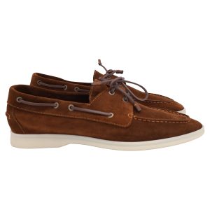 Loro Piana Sea-Sail Walk Boat Schuhe in braunem Wildleder