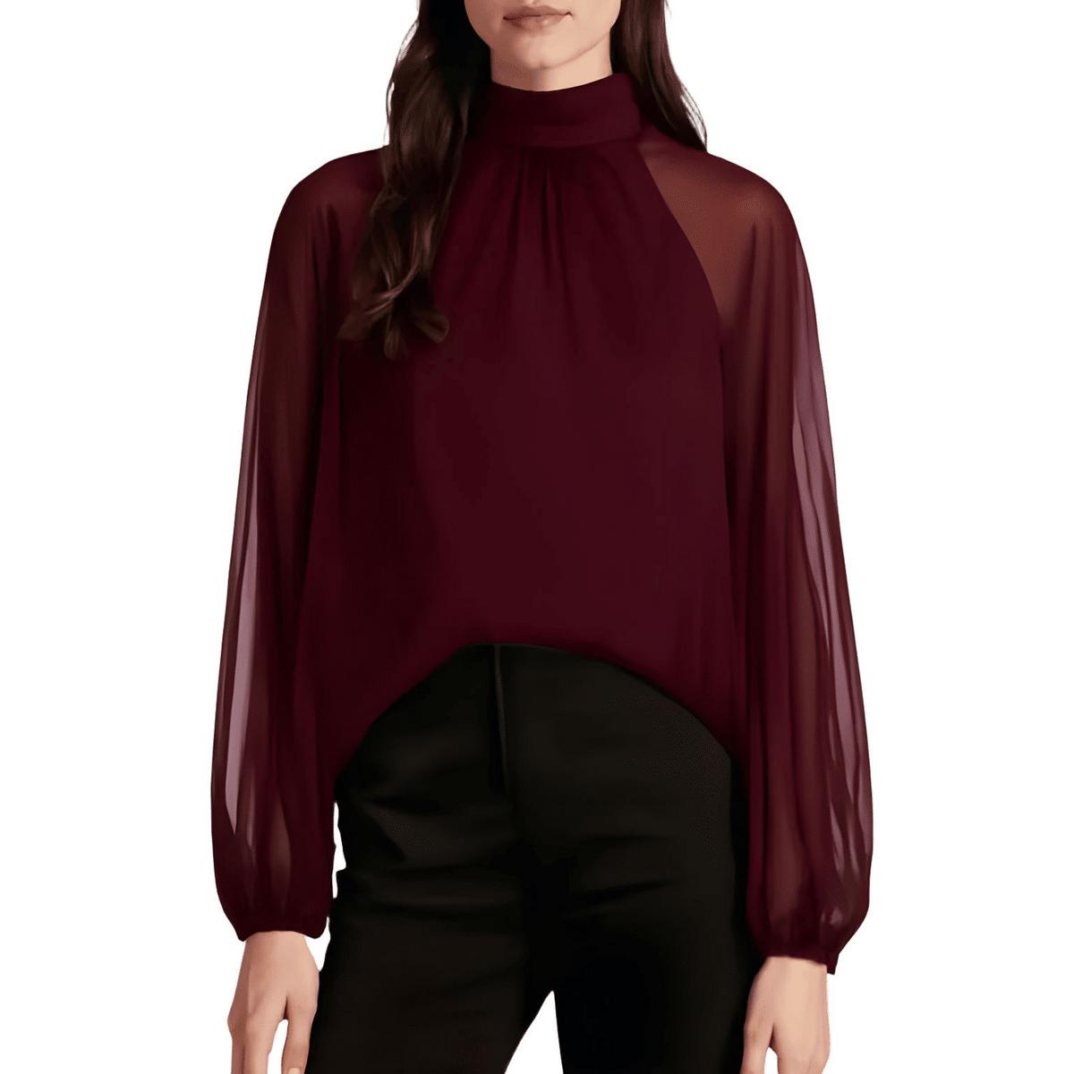 Plissee schiere Bluse