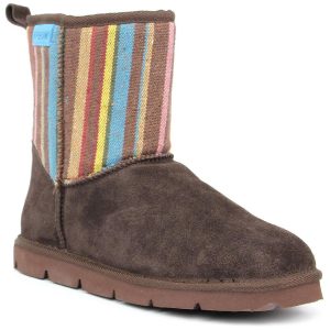Wildleder Kunstpelz Winterstiefel