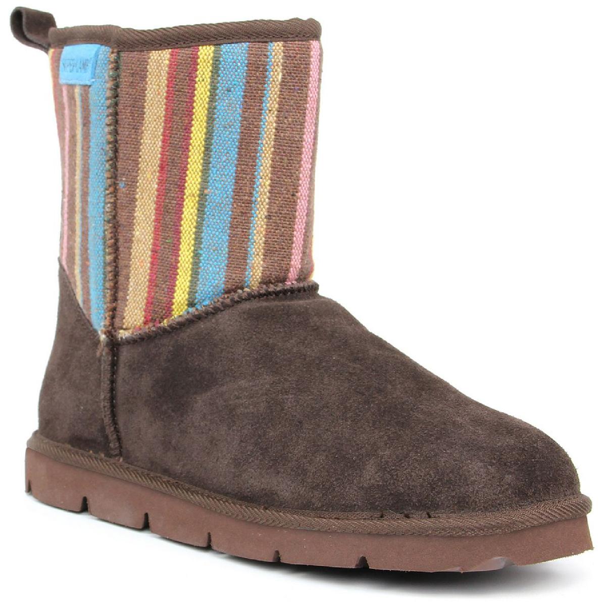 Wildleder Kunstpelz Winterstiefel
