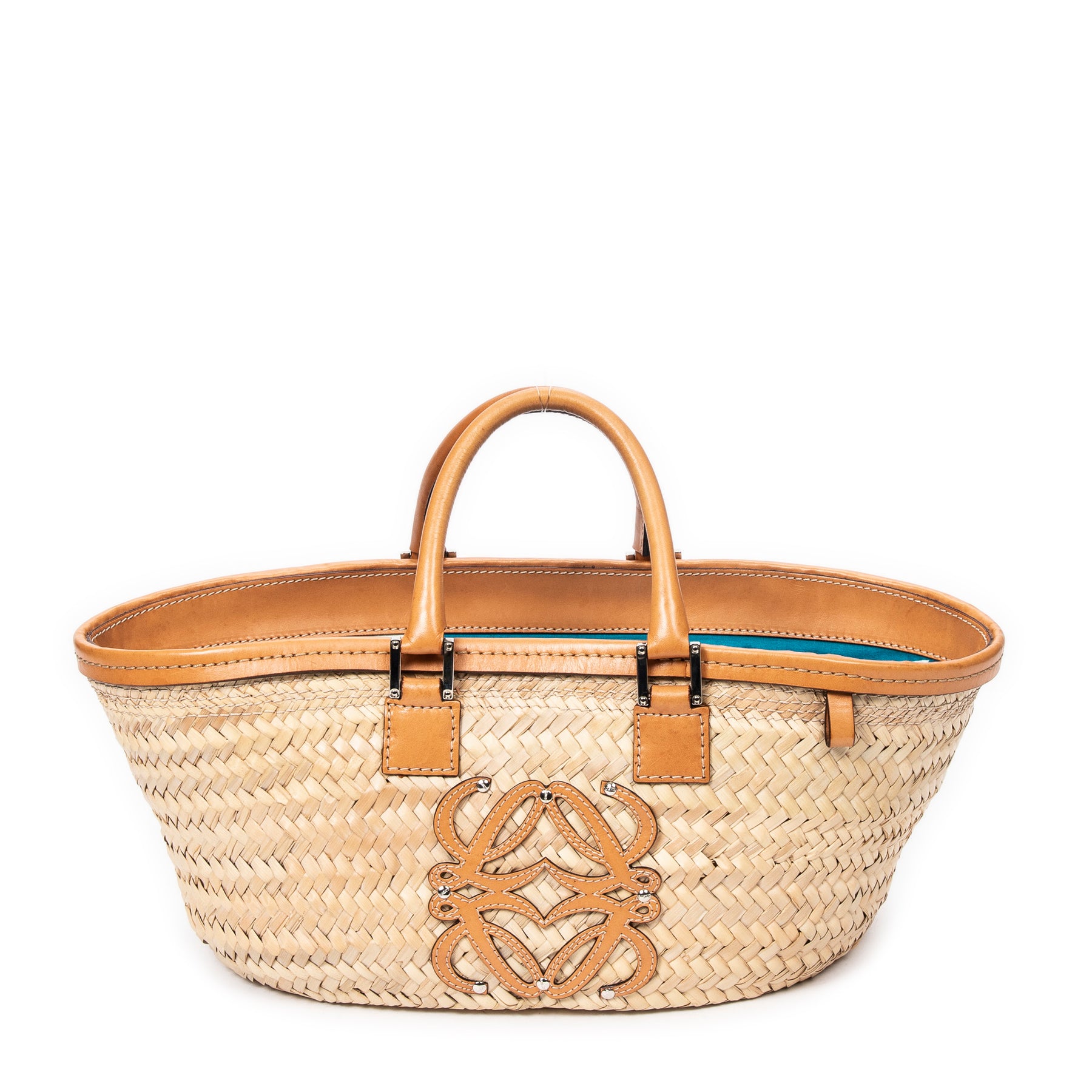 Eiscreme Motiv Raffia Handtasche