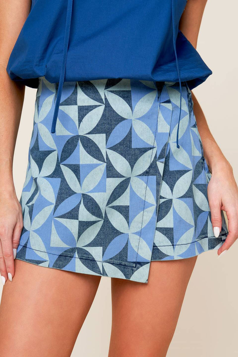DARLING Blau Denim SKORT