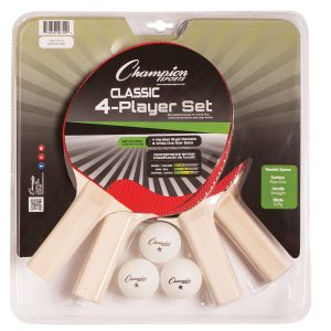 Champion Sports Vier Spieler Tischtennis-Set