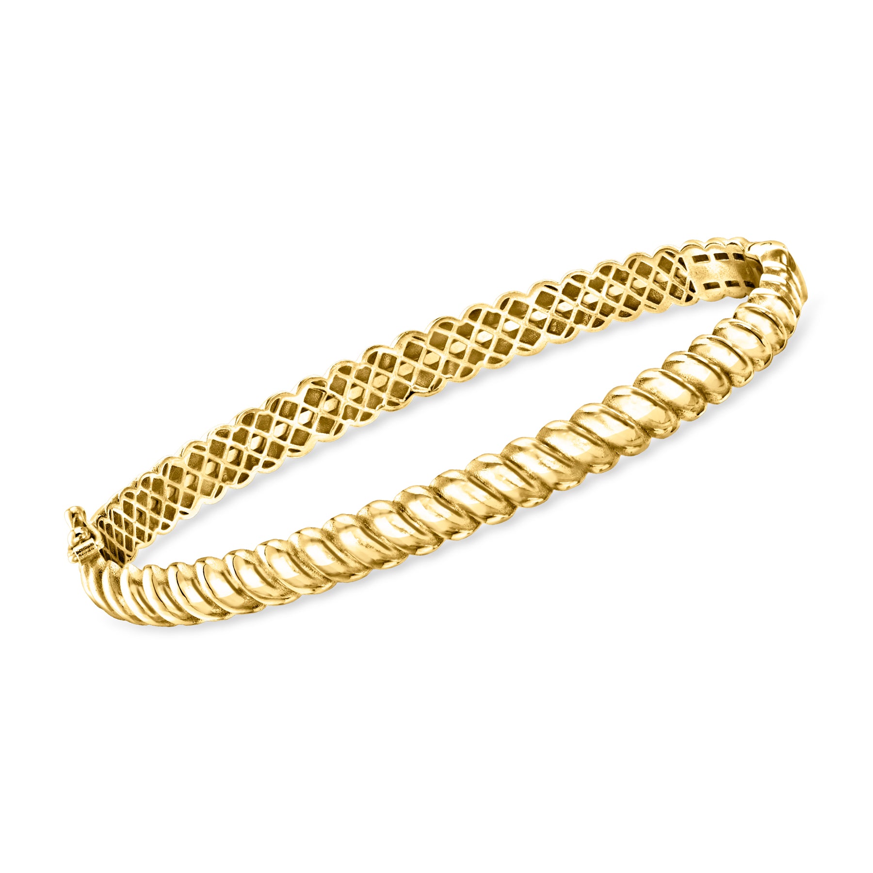 RS Pure Von Ross-Simons 18kt Gold Vermeil verdreht Armreif