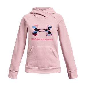 Mädchen- Rivalen Fleece große Logo Hoodie in prime rosa / rosa Punk 7733834973244