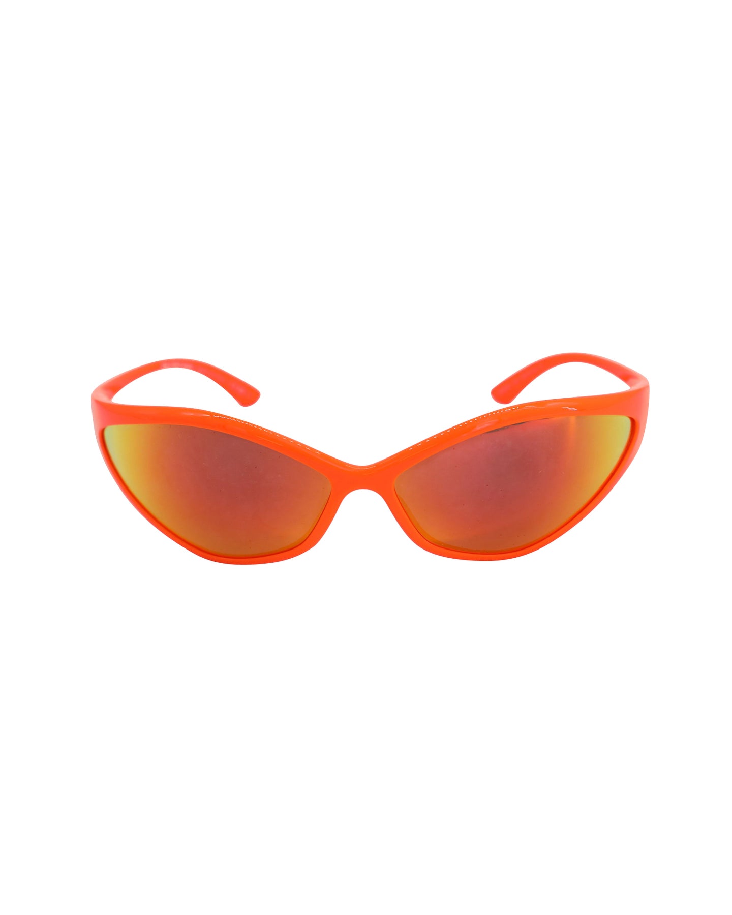Balenciaga 90er Jahre oval Sonnenbrille in Orange Nylon