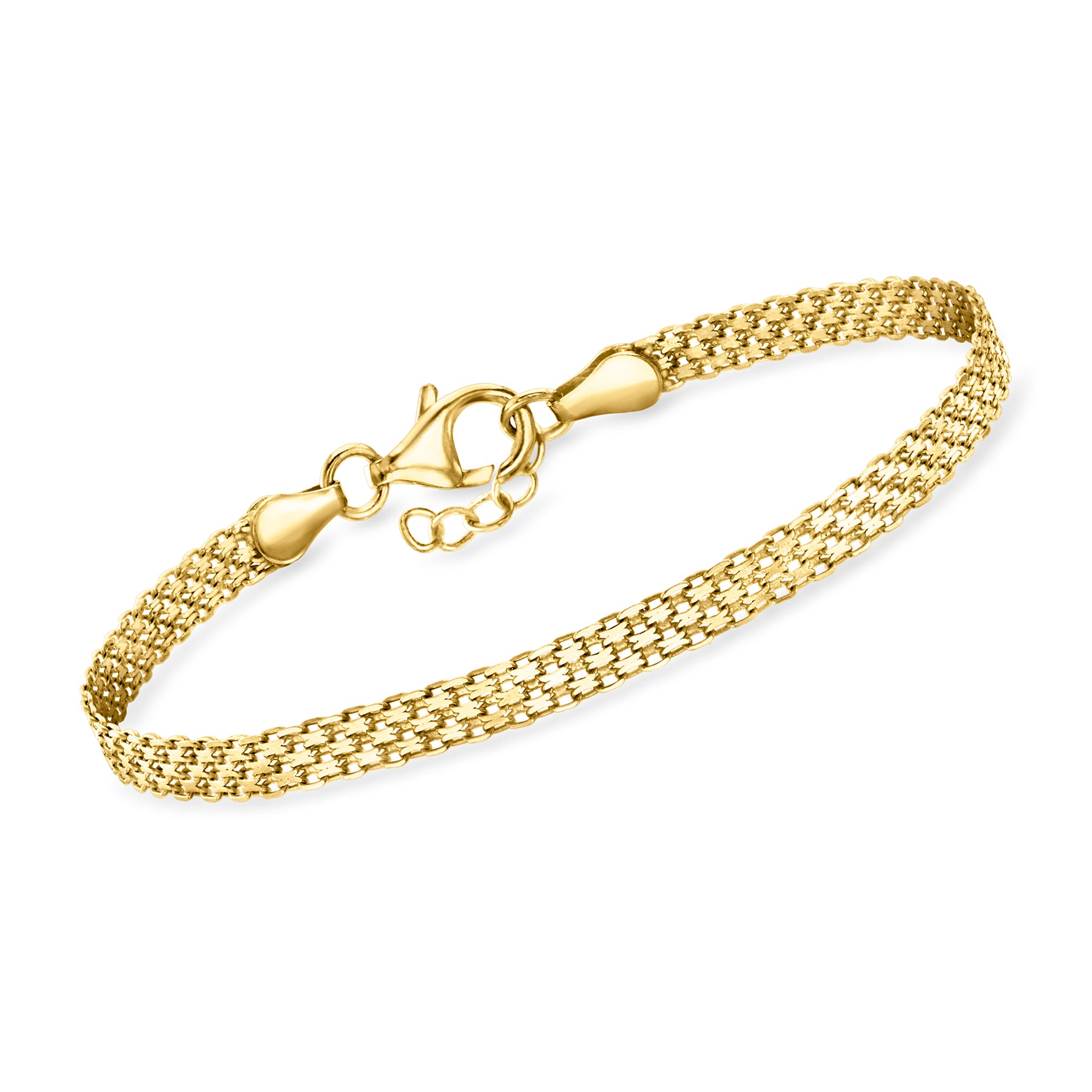 RS Pure Von Ross-Simons Italienisches 18kt Gold Vermeil Bismark-Link Armband