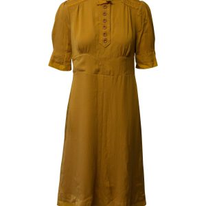 Marc Jacobs Vintage Style Kleid aus gelber Senfseide