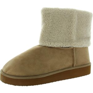 HEAVENLY Kunstfell gefüttert texturierte Mid-Calf Stiefel