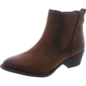 Arleta Damen Leder Block Heel Booties
