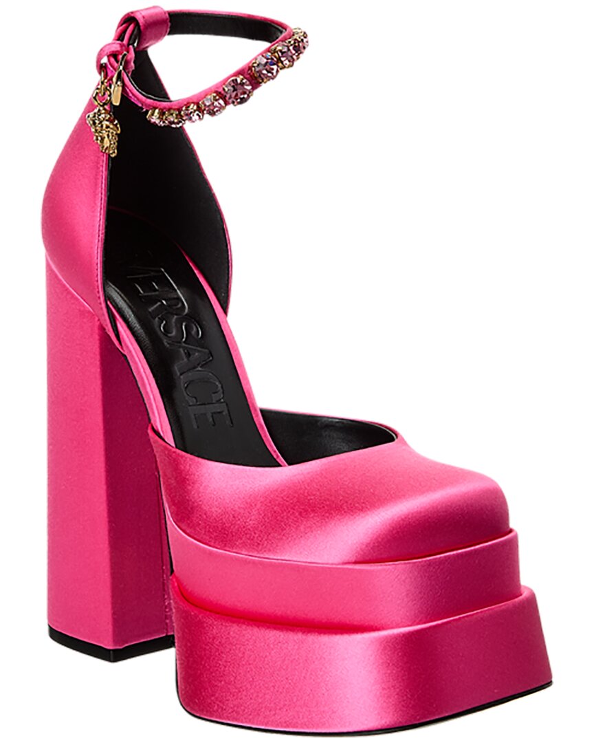 Versace Medusa Satin Plateaupumpe