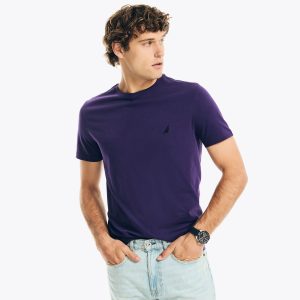Nautica Herren soliden Rundhals-T-Shirt 7785122562108